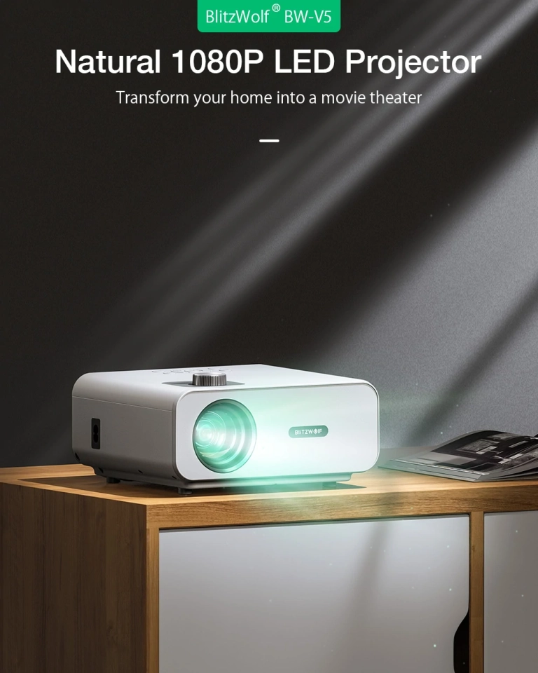 BlitzWolf BW-V5: Full HD projektor a nyári estékre 6