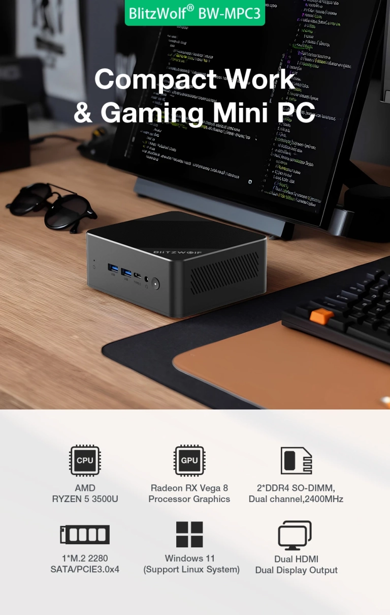 Az új BlitzWolf MPC3 mini PC meglepően durva számokat hoz 7