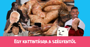 Egy kattintásra a szégyentől: kolbászos férfi póló