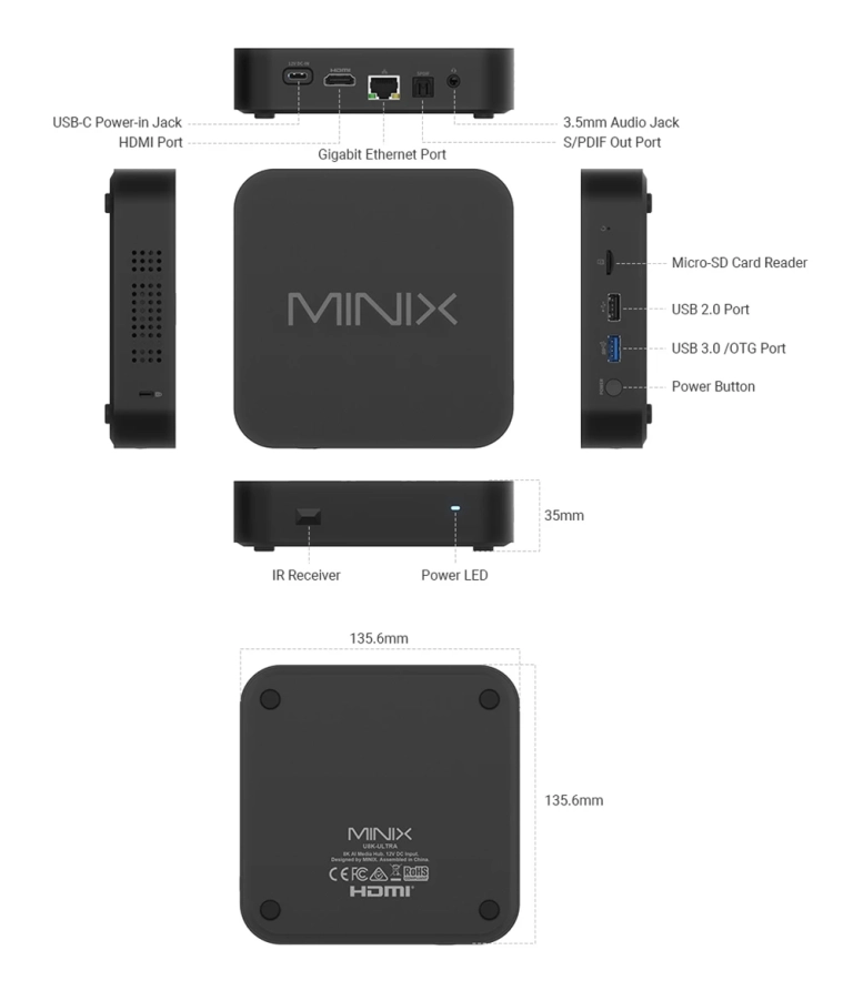 MINIX U8K-Ultra médialejátszó: 8K-s, Androidos doboz 15