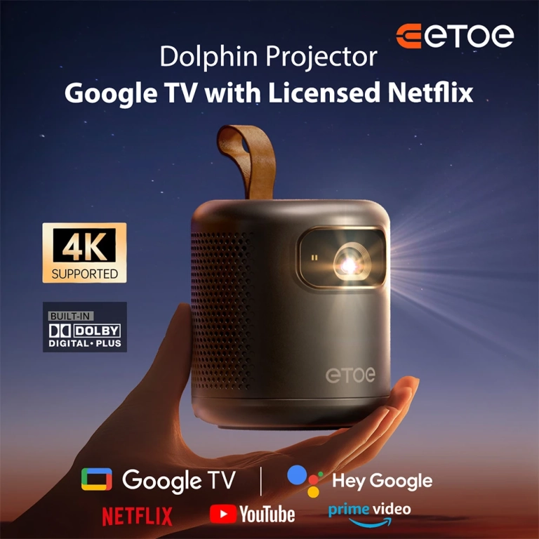 Otthoni mozi kompakt csomagban: ETOE Dolphin projektor 8