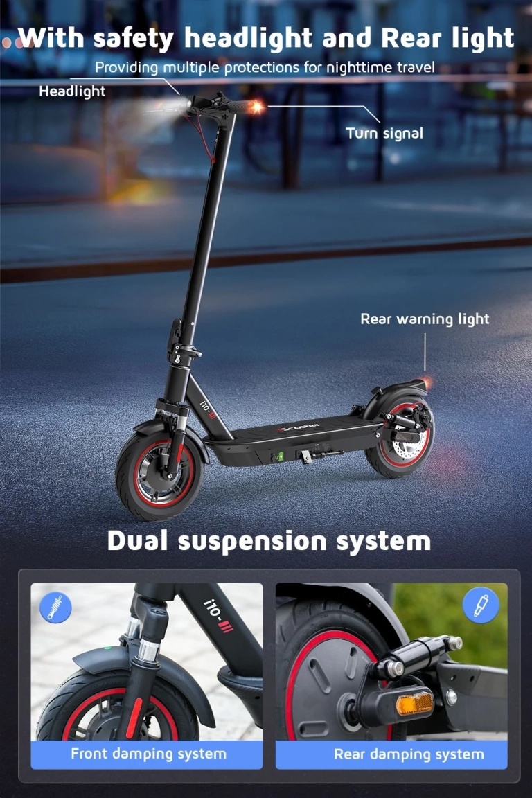 iScooter i10 e-roller – Két keréken, sok wattal, kuponnal 8