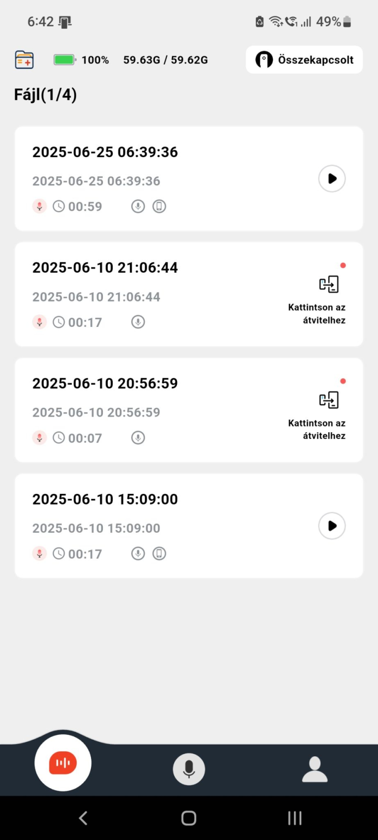 NOTE A3 AI hangrögzítő teszt 16