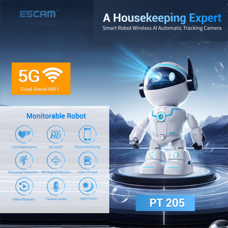 A Pixartól elszökött biztonsági robot: ESCAM PT205 kamera 8