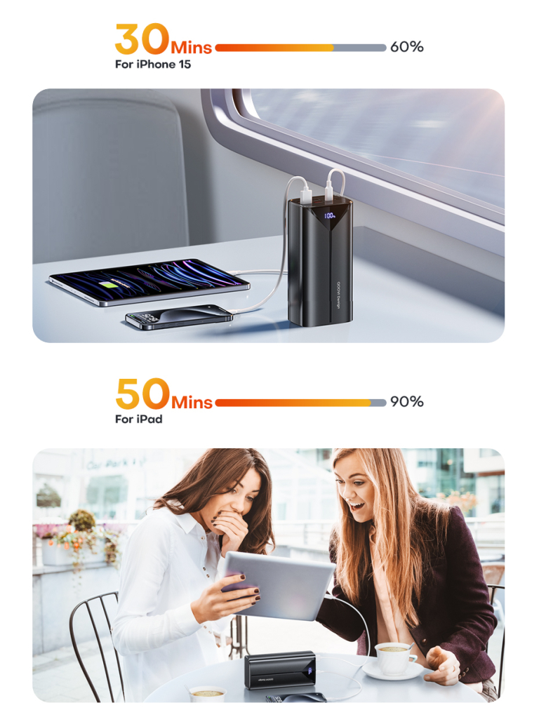 30 000 mAh színtiszta energia: QOOVI power bank 6