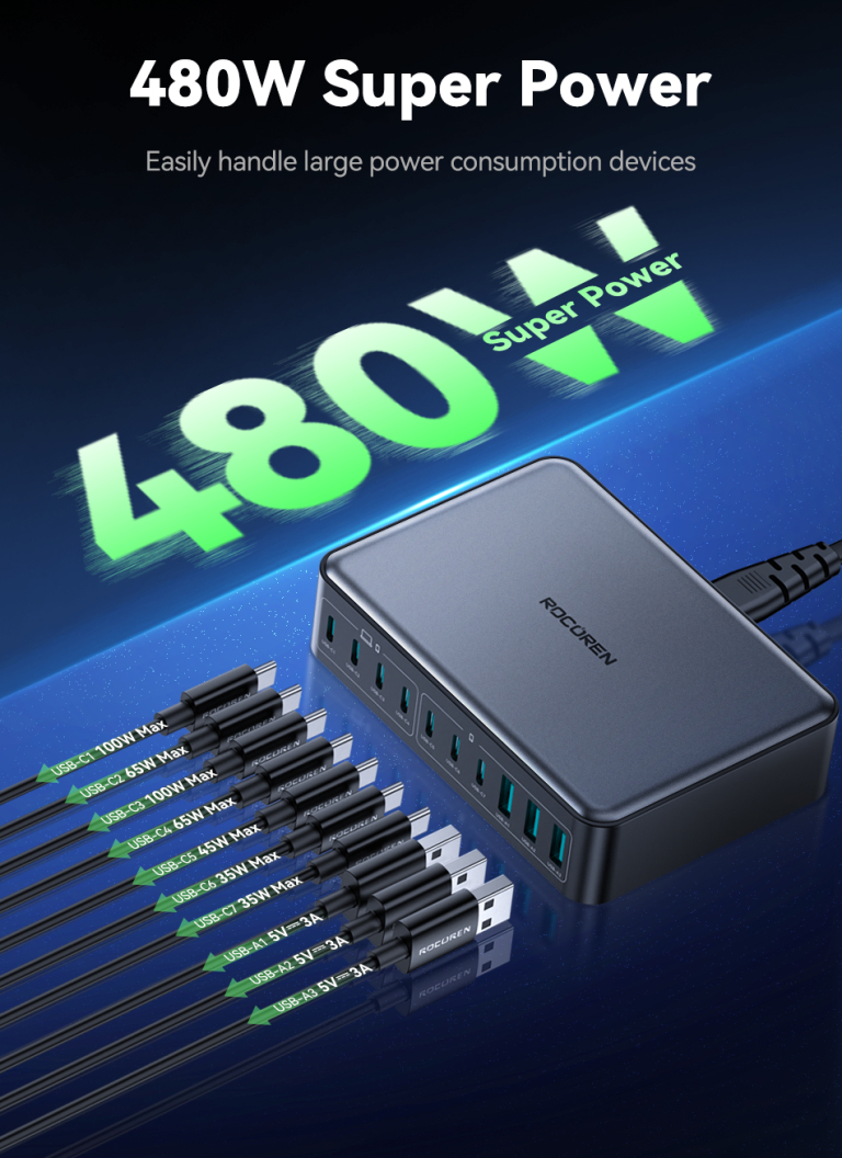 A Rocoren 480 W-os töltőállomás tölt, mint állat 2