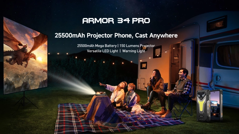 Új Ulefone Armor 34 Pro strapateló beépített projektorral 6