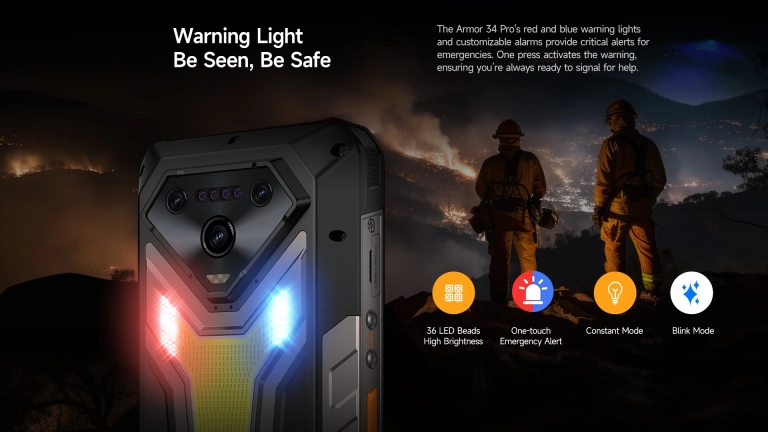 Új Ulefone Armor 34 Pro strapateló beépített projektorral 12