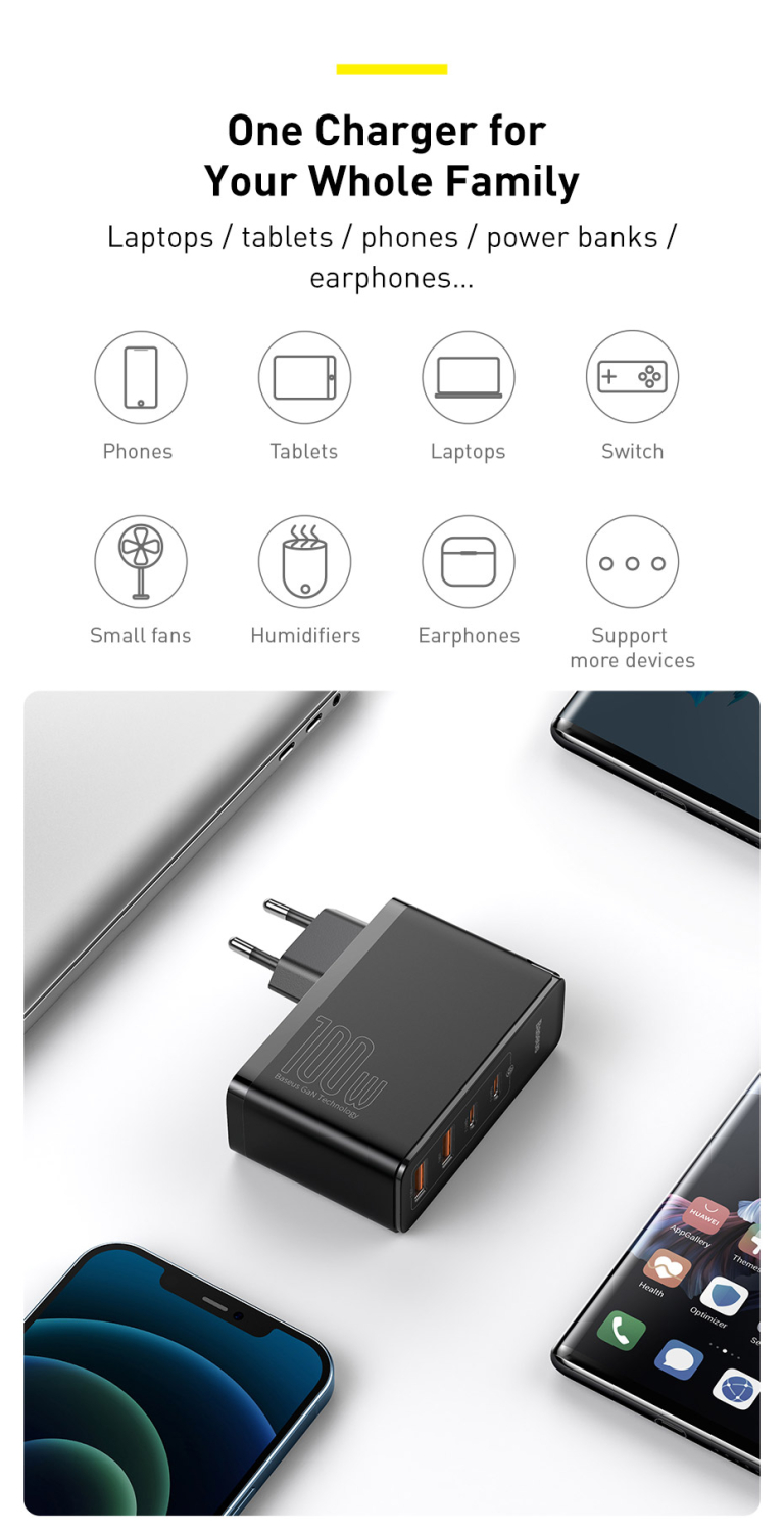 Baseus 100 W-os GaN töltő, itthoni ár alatt, Aliról 11