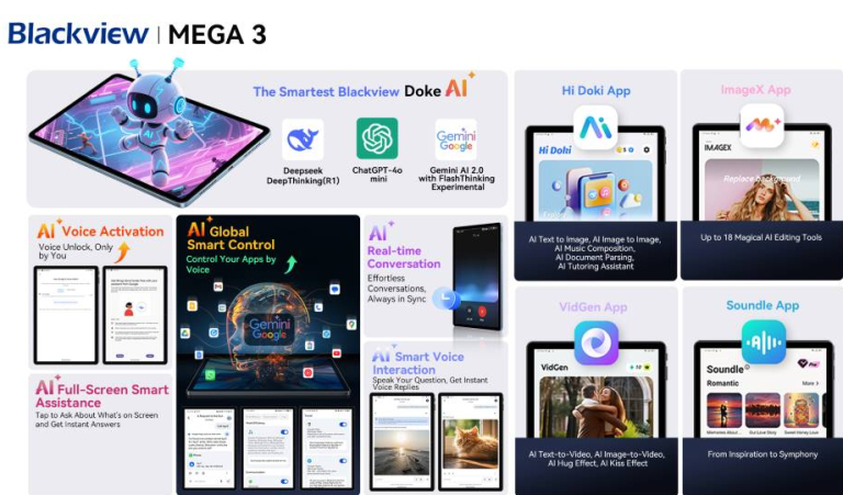 Az új Blackview MEGA 3 tablet odaver a konkurenciának 9