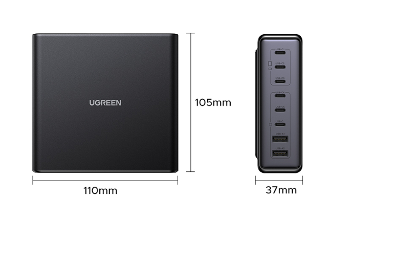 UGREEN 200 W-os töltőállomás – Egyszerre nyolcat? Naná 14