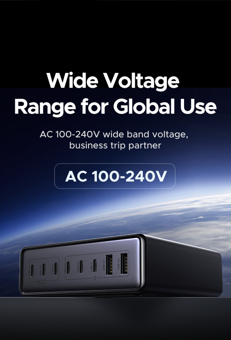 UGREEN 200 W-os töltőállomás – Egyszerre nyolcat? Naná 7