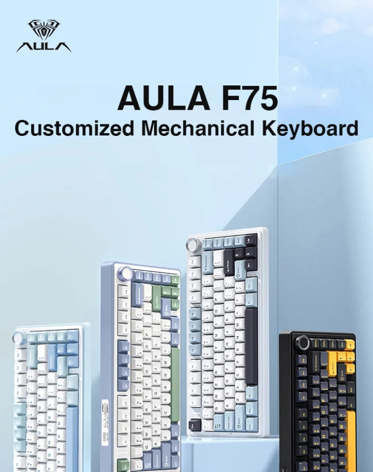 AULA F75 – prémium mechanikus billentyűzet megérősen 5