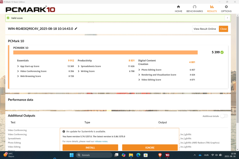 Chuwi CoreBook X 7430U laptop teszt 20