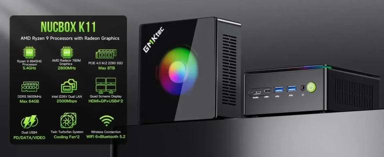 A GMKtec K11 mini PC nem ismeri a “túl sok” kifejezést 8