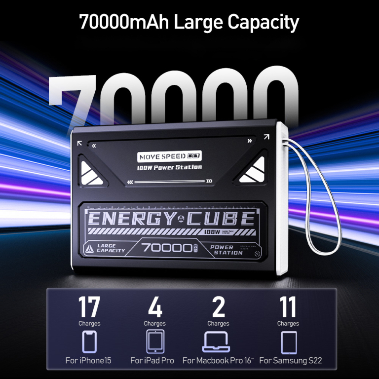 MOVESPEED Z70 Pro: a power bank, ami 24 napig kitart 2