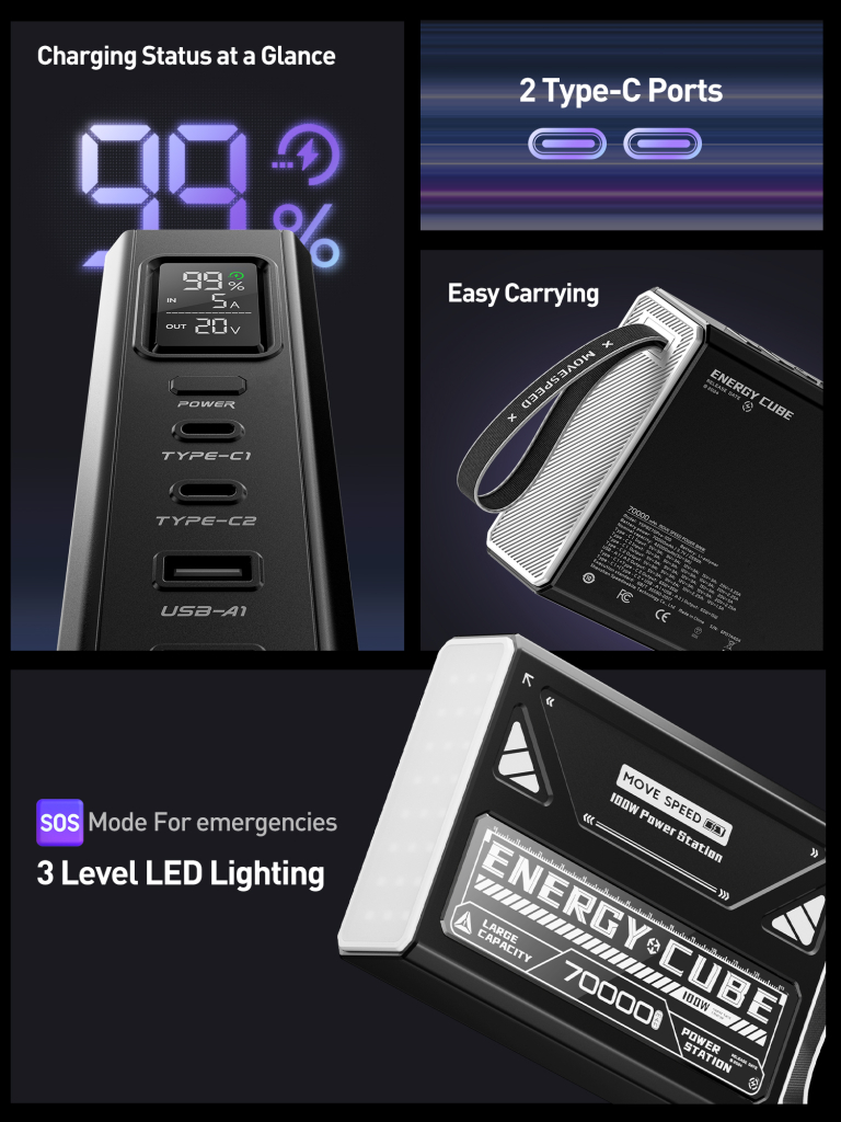 MOVESPEED Z70 Pro: a power bank, ami 24 napig kitart 4