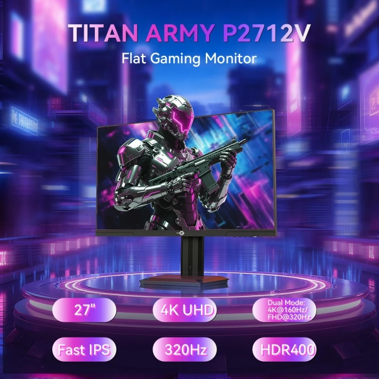 Titan Army P2712V monitor: gyors, színes, erős 3