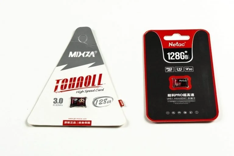 Prueba de tarjetas micro SD Netac y Mixza de 128 GB