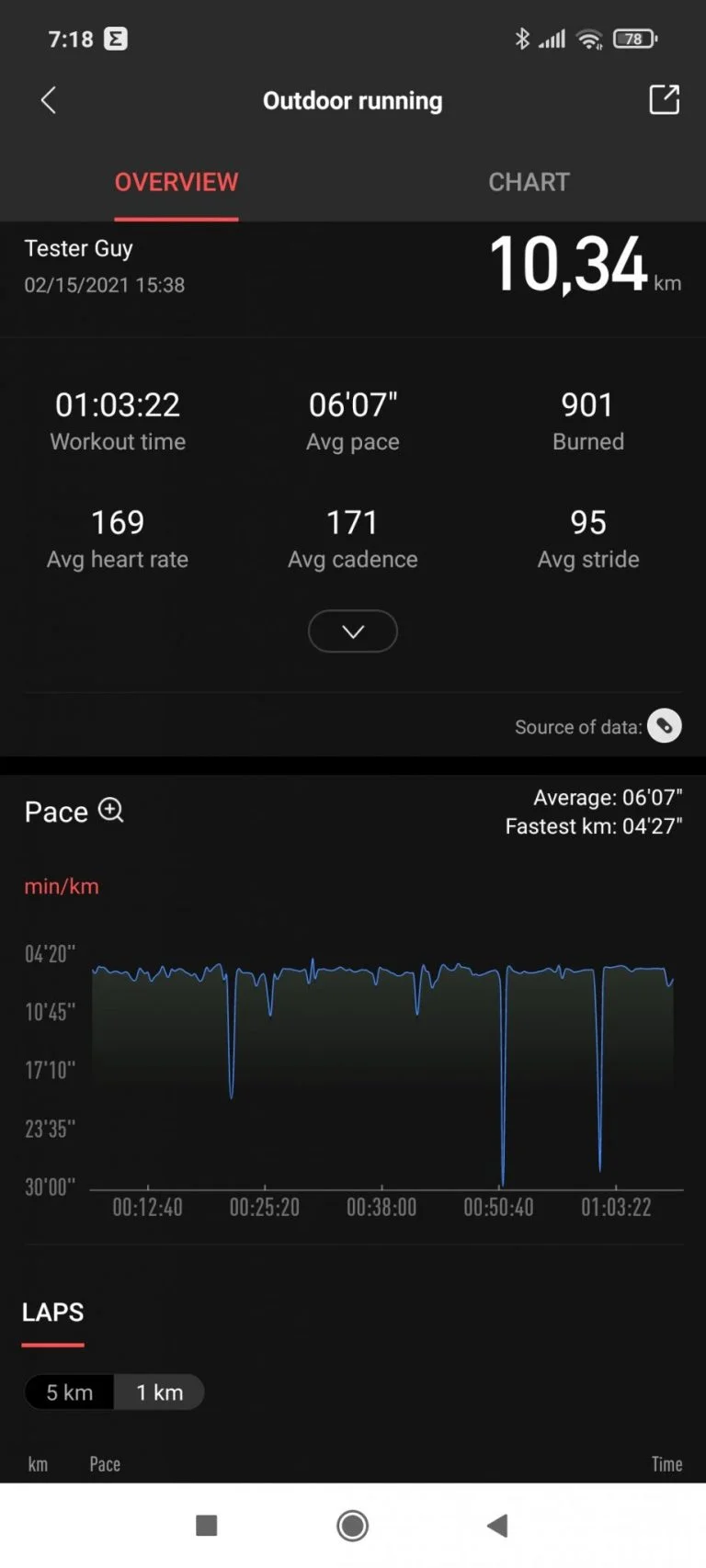 Test du compteur d'activité Xiaomi Amazfit Band 5 35