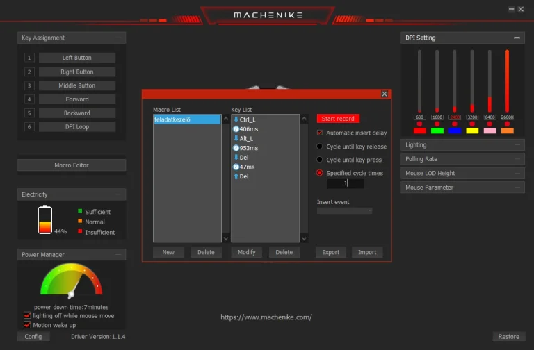 Prueba 7 del ratón gamer Machenike M27 Pro