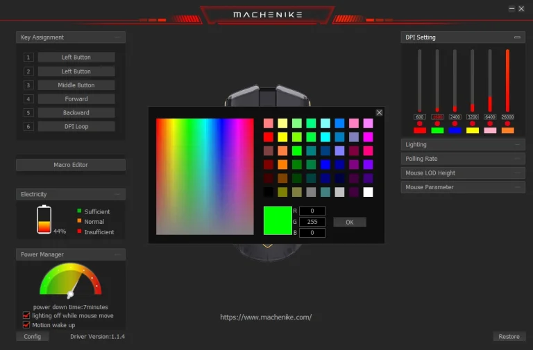 Prueba 7 del ratón gamer Machenike M24 Pro