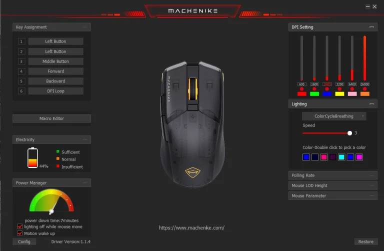 Prueba 7 del ratón gamer Machenike M22 Pro