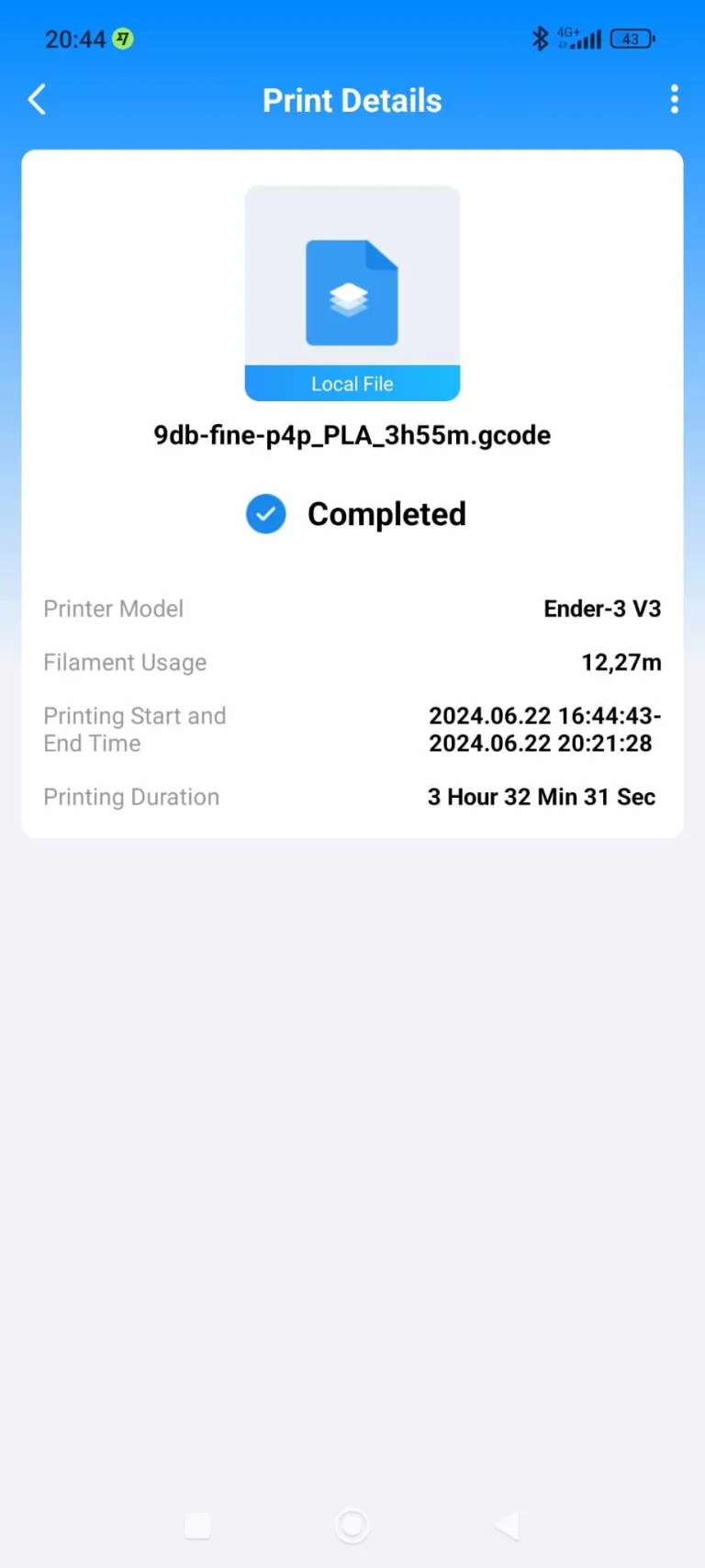 Prueba 3 de la impresora 3D Creality Ender 3 V56-KE
