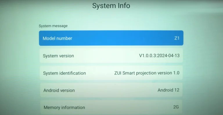Prueba 1 del proyector Zhenevo Z31