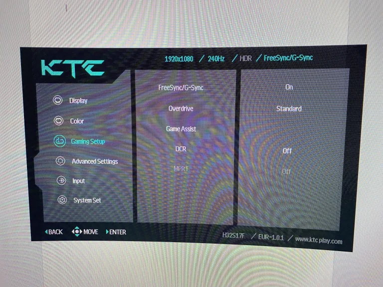 Prueba 32 del monitor de jugador KTC H17S31F