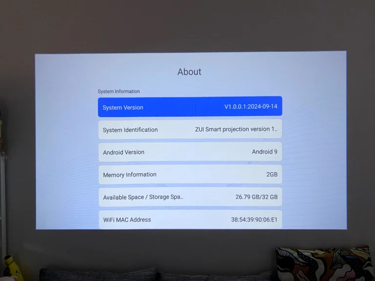 Test du projecteur Lenovo 100P 29
