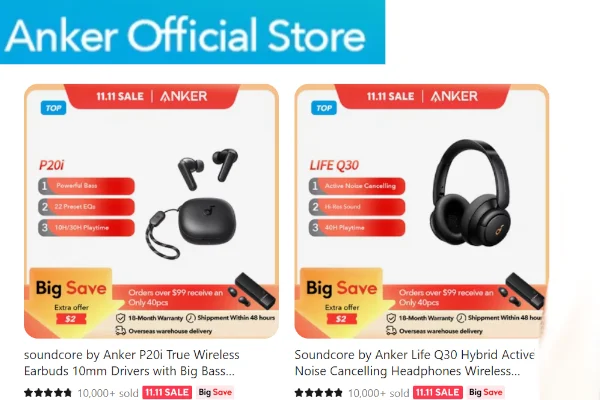 Los auriculares y altavoces Anker también serían una buena adición a su carrito.