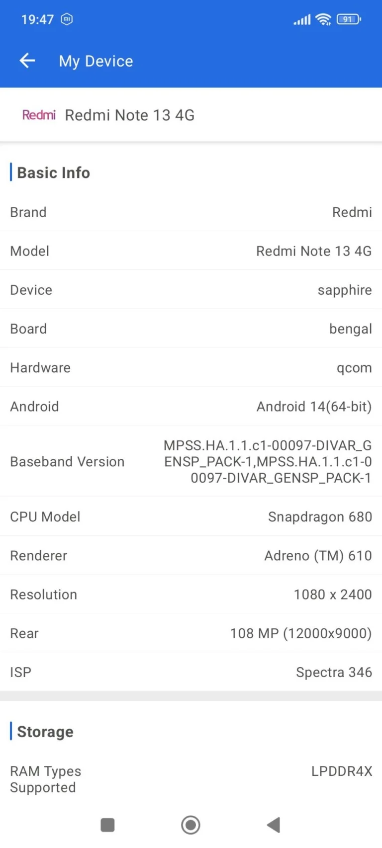 Test 13 du smartphone Redmi Note 4 21G