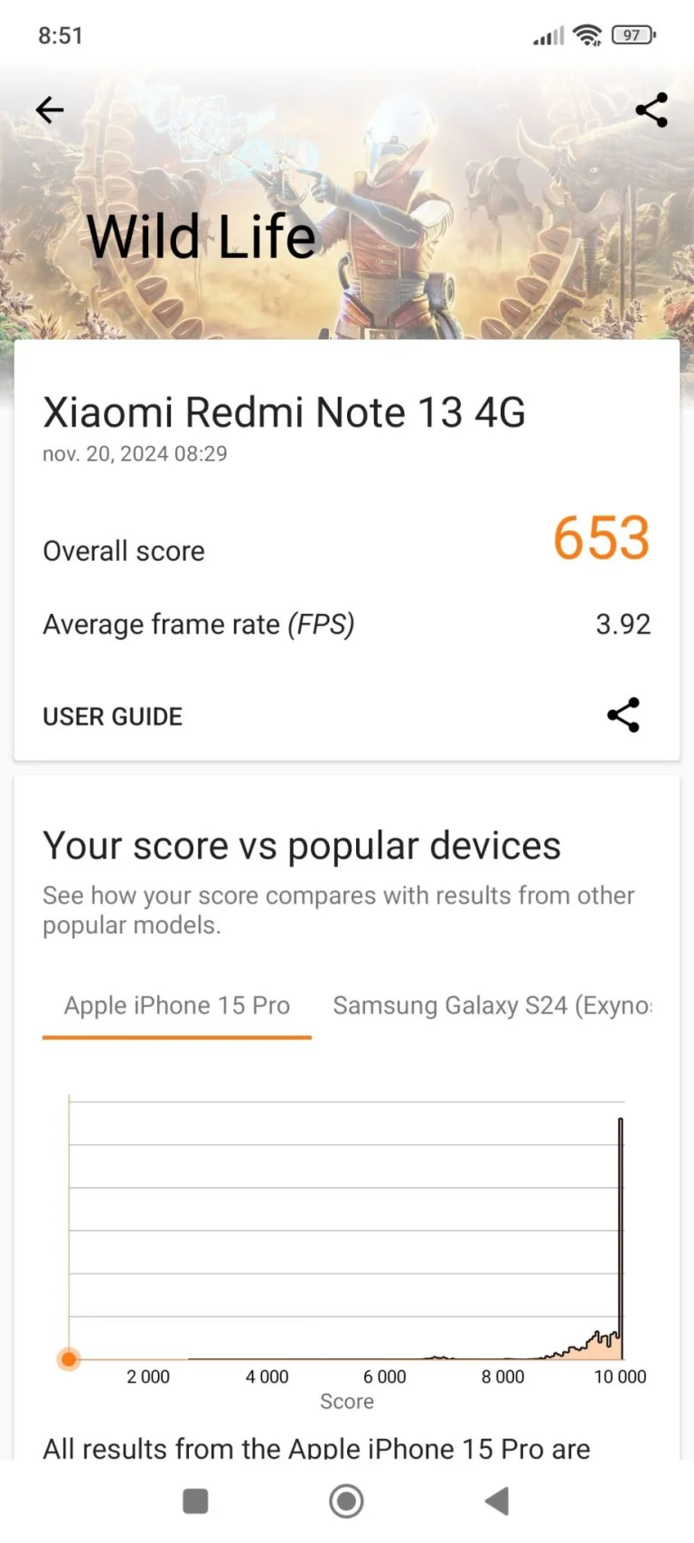 Test 13 du smartphone Redmi Note 4 35G