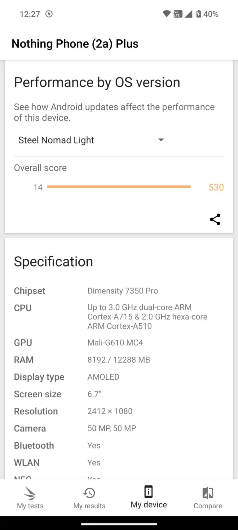 Nothing Phone (2a) Plus test smartphone 18