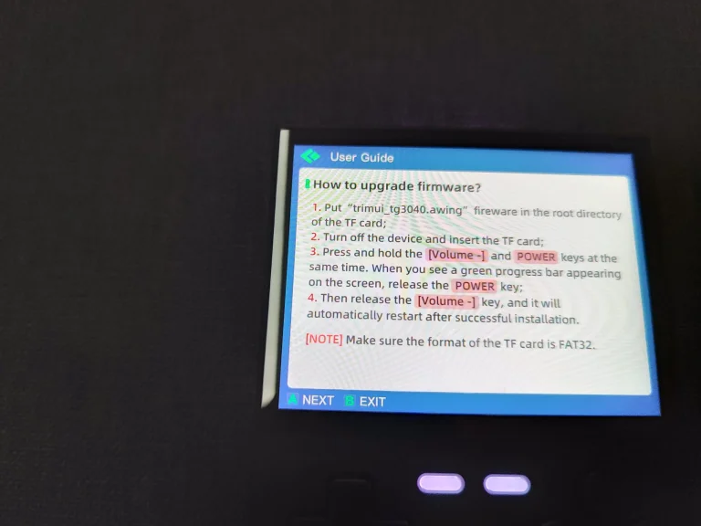 Test de la console de jeu rétro Trimui Brick 80